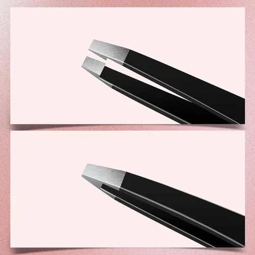 Pinza Negra Profesional Para Cejas Y Vello Facial