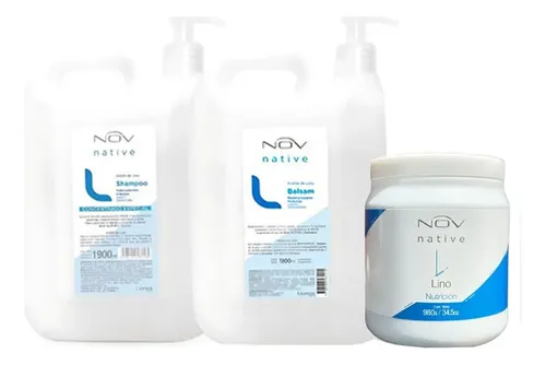 Kit Nov Lino Hidratante Shampoo + Acondicionador + Baño 1kg