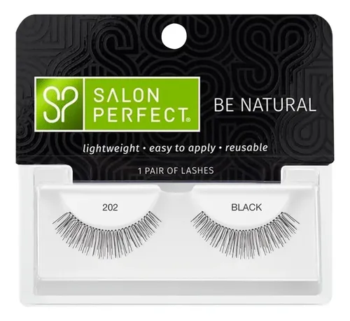 Pestañas Postizas Salon Perfect Perfectly Glamorous Sintéticas Color 202 2 Unidades