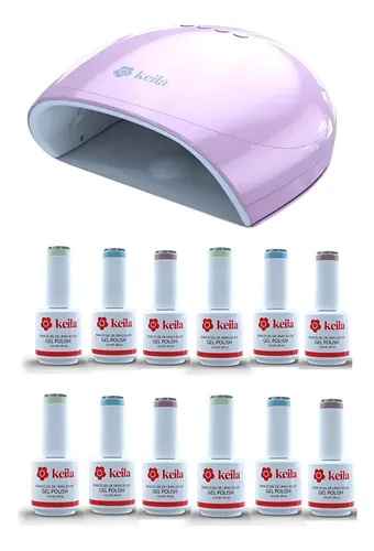 Kit Cabina De Uñas Doll Pro 12 Esmaltes Semipermanente Keila