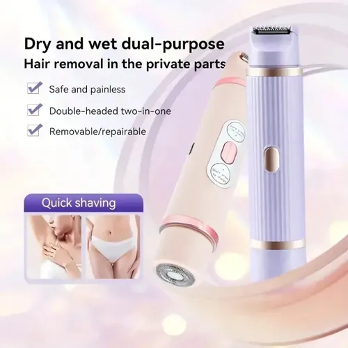 [depilador Para Mujer] Lavable Por Usb Eléctrico De Doble Ho