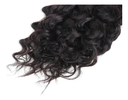 Cortina De Cabello Humano Rizado Cierre Superior 4+1 /5 Cm