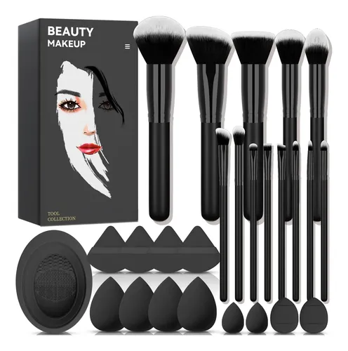 Set De Brochas De Maquillaje Koccido 26 Unidades Negro