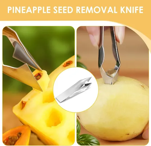 Set De 4 Removedor De Ojos De Piña En Acero Inoxidable