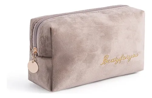 Bolsa De Franela Resistente Para Maquillaje Con Estilo, Gran