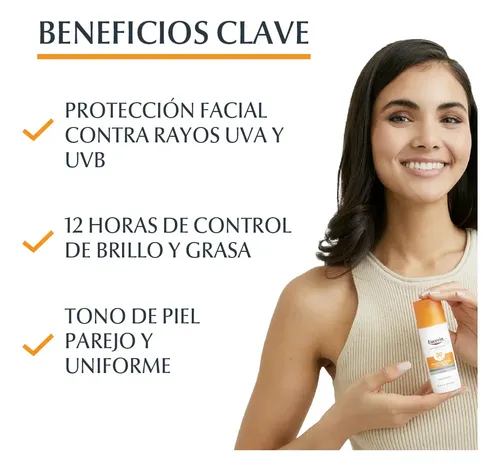 Eucerin Sun Gel Crema Toque Seco Tono Claro Spf50+ De 50ml