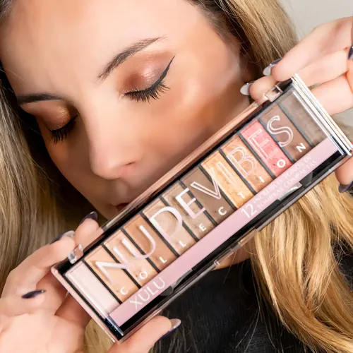 Xúlu Paleta de Sombras Nude Veganas 12 Tonos Hipoalergénicas