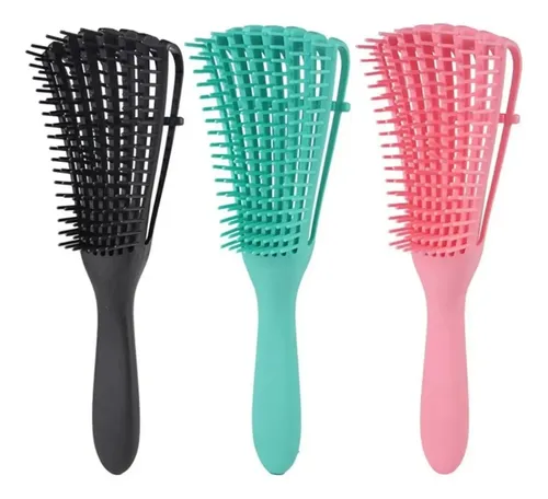 For Cepillo Peine Flexible Desenredante Cabello Rizado,.,