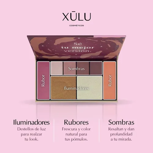 Paleta Para Make Up Rostro Moonshine Xulu Cosmeticos
