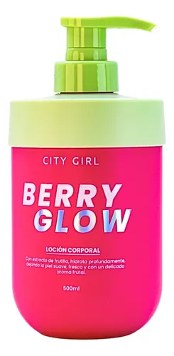 Locion Corporal Berry Glow Extracto Frutilla 500ml City Girl