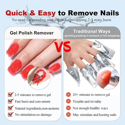 Removedor Esmalte Gel Louinstic 2x30ml Rápido Sin Acetona