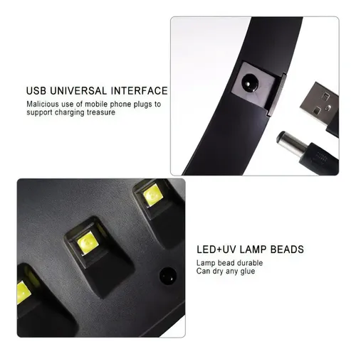 Cabina Led Secador De Uñas Panda 3 En 1 Led Uv 36 W Blanco