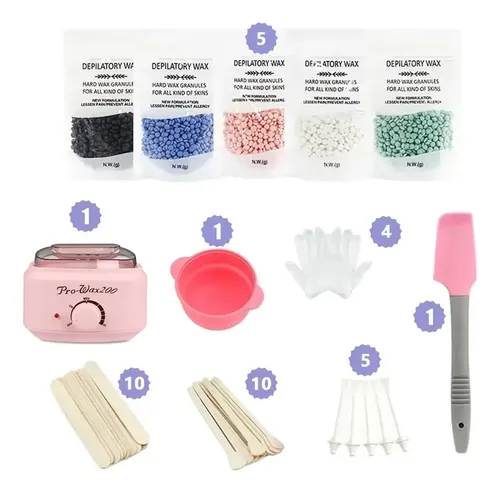 Fundidor De Cera Calentador De Cera Kit Depilacion Cera