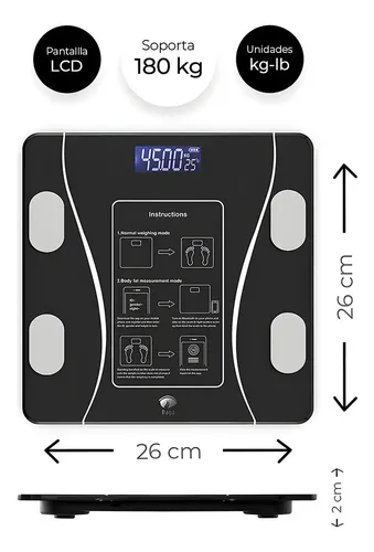 Tiri Báscula Electrónica Bluetooth Digital Inteligente De