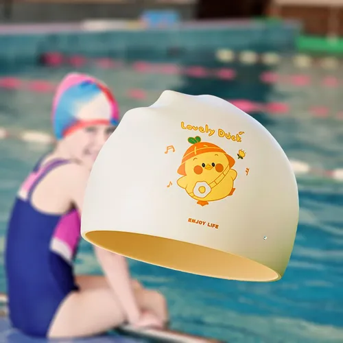 Gorro De Baño Para Niños, Gorro De Ducha Ligero, Amarillo