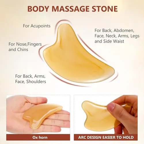 Masajeador Facial Rostro Terapia Resina Gua Sha Mujer
