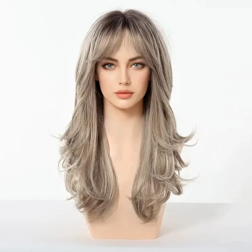 Pelucas Natural Rubia Cosplay Largas Rizada Para Mujer Dama