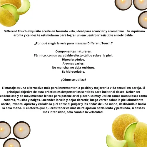 Vela Para Masajes Aromáticas Aceite Tibio Varias Fragancias