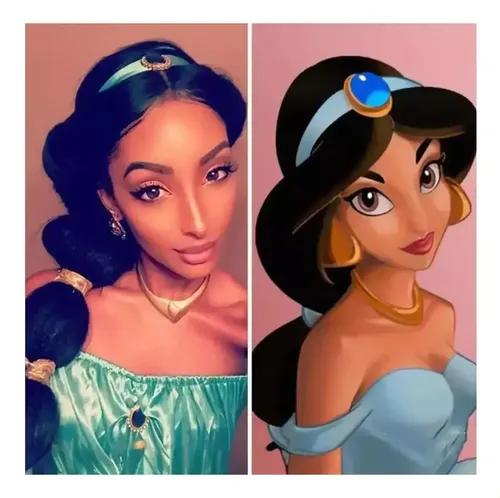 //peluca Princesas Para Jazmín De Niñas Cosplay De Fiesta