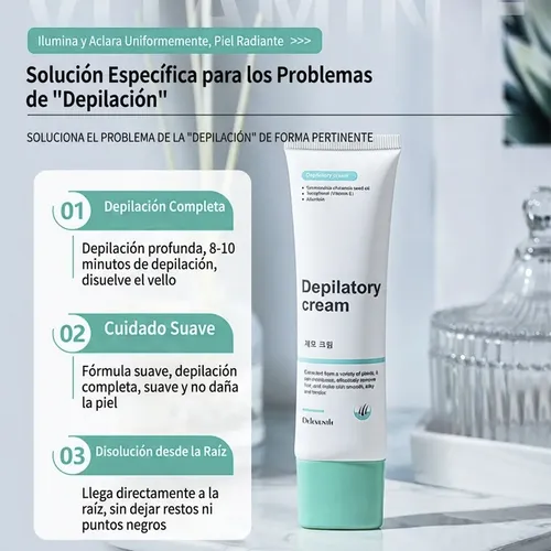 Crema Depilatoria Corporal 30ml Piel Lisa Rapida Absorcion