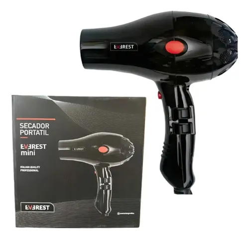 Secador De Pelo Compacto Peluquería Everest Liviano Color Negro