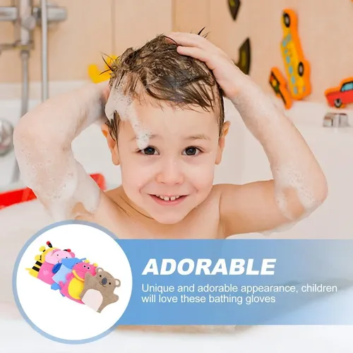 5 Guantes De Baño Exfoliantes Vintorky Para Niños