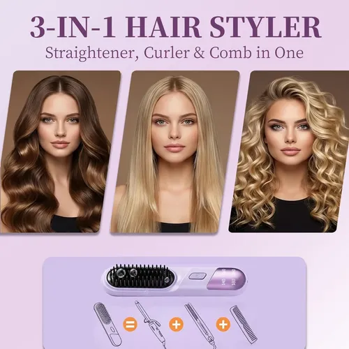 Plancha De Pelo Bscintilla Cordless Purple 4 Temps