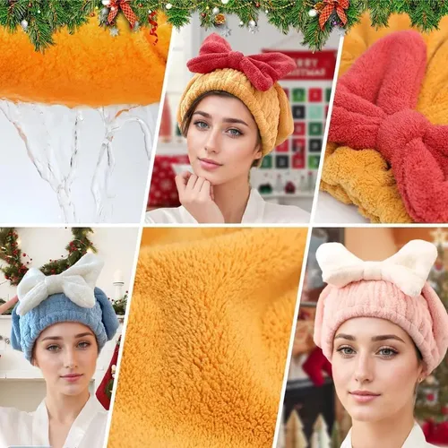 Genérico 2 Gorros De Microfibra Para Secar El Cabello Toalla