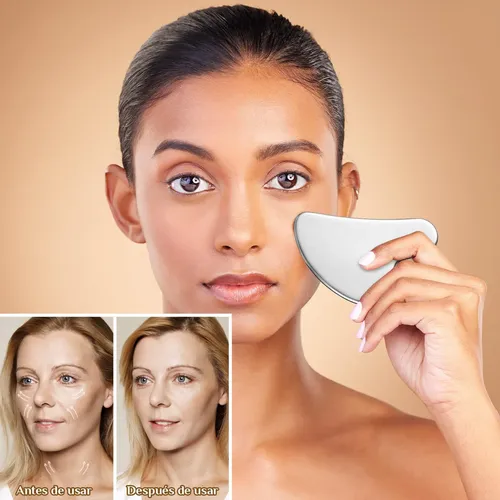 X/ 3 Pzs Gua Sha, Masaje Facial Gua Sha De Acero /sxg