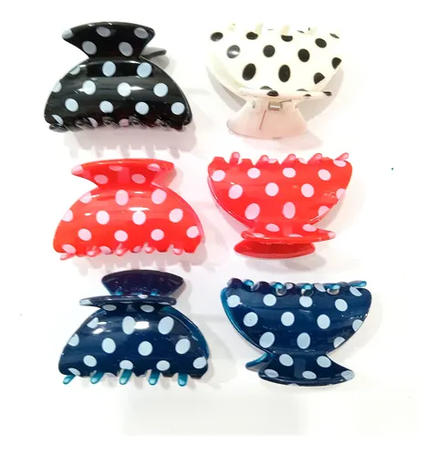 Pack X 6 Hebillas De Pelo Broches Medianos Surtido