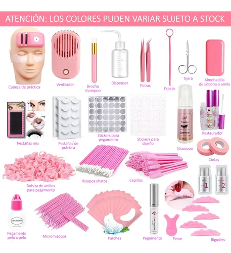 Kit De Practica Pestañas Pelo X Pelo Y Lifting Con Maniquí