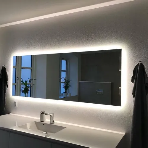 Espejo Rectangular Baño 150x90cm Luz Led Retroiluminado