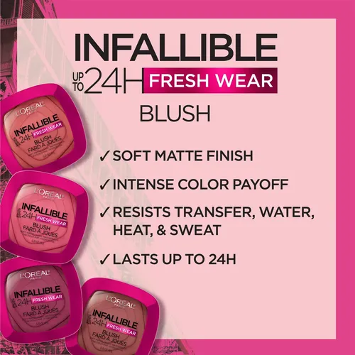 Rubor Infalible Fearless Coral De L Oreal Paris, 0.31 Onzas