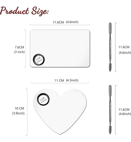 Paleta De Maquillaje De Acero Inoxidable Banugo 2 Piezas
