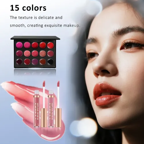 Set Maquillaje Lazora Marble Series Con Brochas
