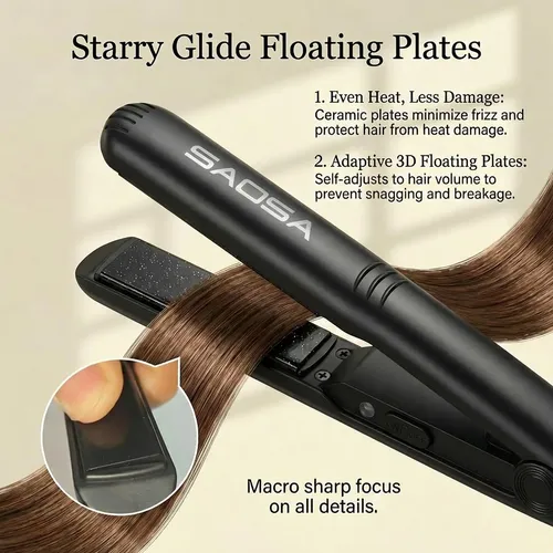 Plancha De Pelo Mini Saosa De 1,8 Cm, Cerámica, Doble Voltaj