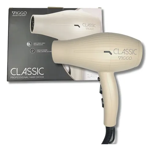 Secador De Pelo Viggo Classic Colores Profesional 2200w Color Blanco