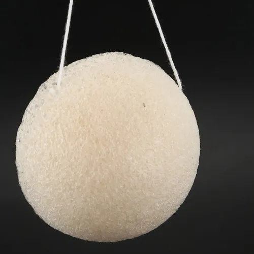 Esponja Limpiadora 2x Face Natural Konjac, Color Blanco