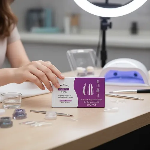 Tips Soft Gel Paris Night X500 Set Corto