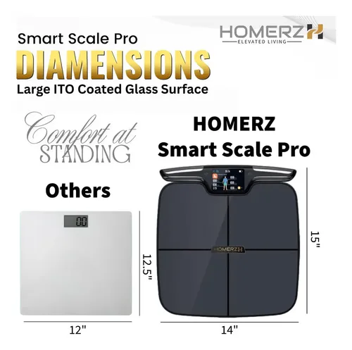 Báscula De Grasa Corporal Homerz Escala Inteligente Con An Color