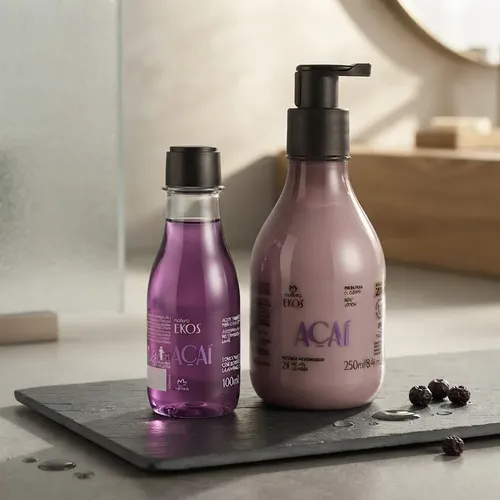 Kit Natura Ekos Açaí Aceite Trifásico Y Pulpa Corporal