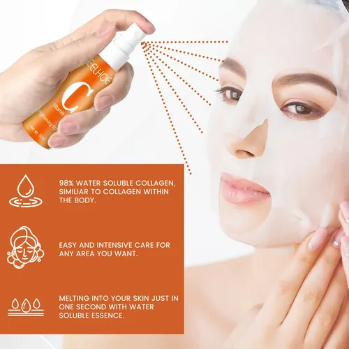 Bruma Facial De Colágeno Eelhoe, Hidratante Y Calmante