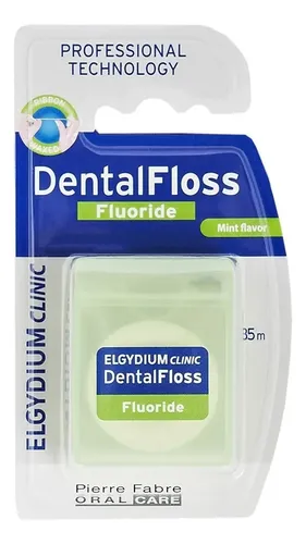 Hilo Dental Elgydium Clinic Fluoride con Flúor Sabor Menta, 35 m