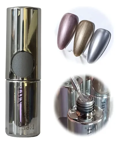 Navi 8ml Gel Polish Metalizado Tipo Espejo Glamour Uv/led