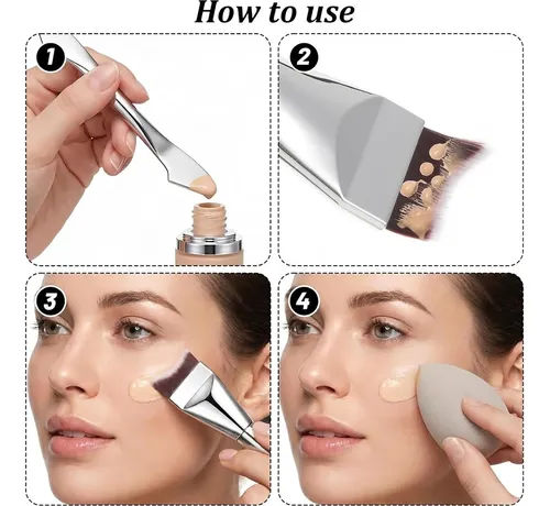 Nogeqi 2 En 1 Brocha Plana De Base Y Aplicador De Mascarilla