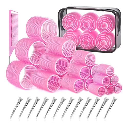 Ikoco Juego De Rulos Para El Cabello, 4 Tamaños Y 12 Clips