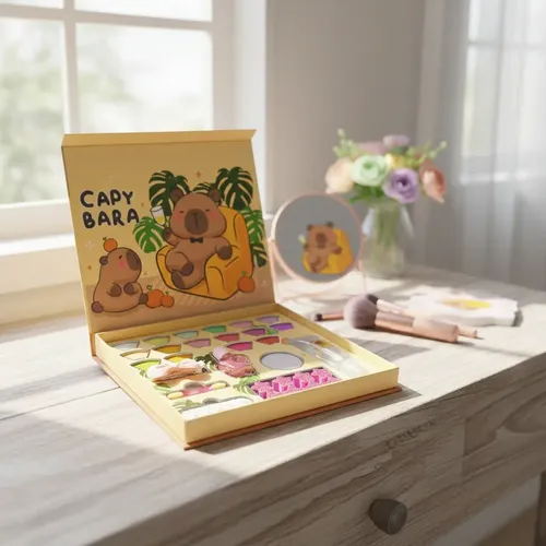 Paleta O Kit Estuche De Maquillaje Spa Capibara Para Niña
