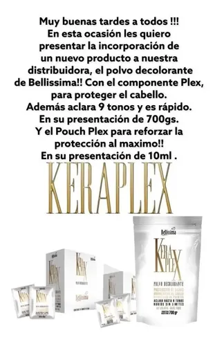 Polvo Decolorante Keraplex X 700gr Bellissima