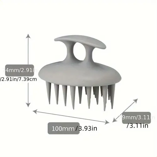 Cepillo De Silicona Para Champú, Masajeador De Cuero Cabellu