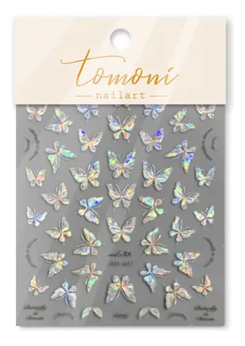 Adhesivos Para Uñas Con Forma De Mariposa Iridiscente, Diseñ